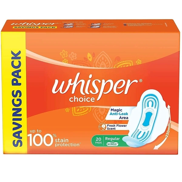 WHISPER CHOICE REGULAR SANITARY PAD  - 20N