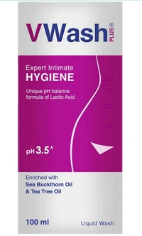 VWash Plus Expert Intimate Hygiene, With Tea Tree Oil, Liquid Wash Prevents Dryness, Itchiness And Irritation, Balances PH, Paraben Free - 100ML, 09/23