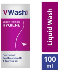 VWash Plus Expert Intimate Hygiene, With Tea Tree Oil, Liquid Wash Prevents Dryness, Itchiness And Irritation, Balances PH, Paraben Free - 100ML, 09/23