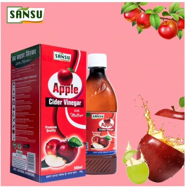 SANSU APPLE VINEGAR (सेब का सिरका)  - 500ML, 09/2023