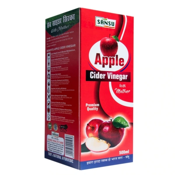 SANSU APPLE VINEGAR (सेब का सिरका)  - 500ML, 09/2023