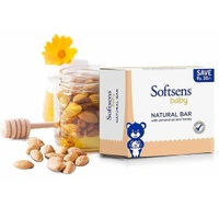 SOFTSENS BABY NATURAL BAR (SOAP) WITH ALMONDS AND HONEY - 100GM