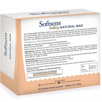 SOFTSENS BABY NATURAL BAR (SOAP) WITH ALMONDS AND HONEY - 100GM