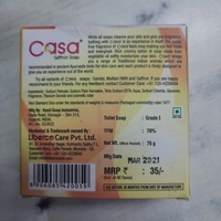 CASA SAFRON SOAP FOR GLOWING SKIN - 75GM