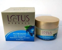 LOTUS HERBAL NUTRANITE SKIN RENEWAL NUTRITIVE NIGHT CREAM ALL SKIN TYPE - 06/2023, 50 GM