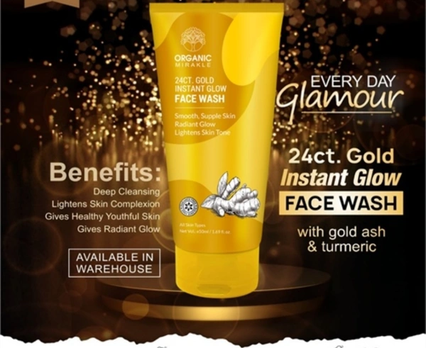 24 CT GOLD FACE WASH  - 50 ML, 36 MONTHS SELF LIFE