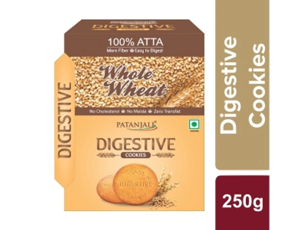 Patanjali Digestive Whole Wheat Biscuits 250g - 250g