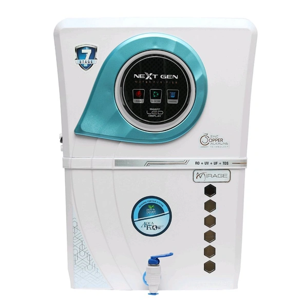 AquaFlow ™ MIRAGE ALKALINE+RO+UV+UF+TDS 12 LTR With led Indicater
