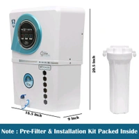 AquaFlow ™ MIRAGE ALKALINE+RO+UV+UF+TDS 12 LTR With led Indicater