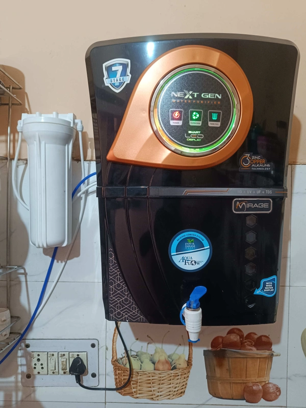 AquaFlow ™ MIRAGE COPPER+RO+UV+UF+TDS 12 LTR. With led Indicater