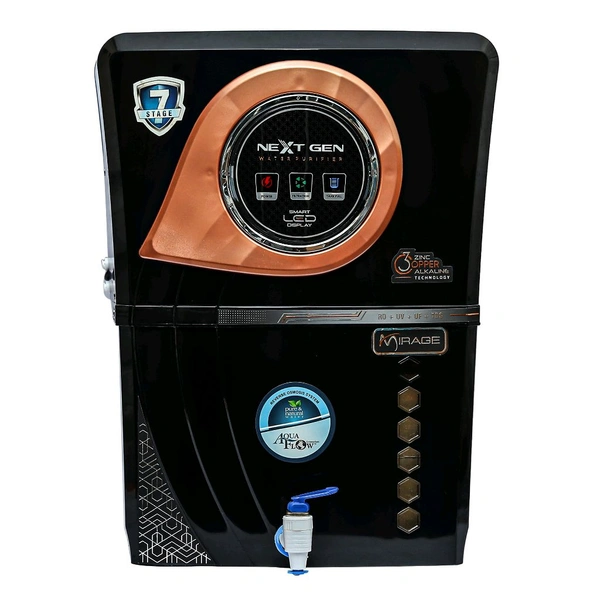 AquaFlow ™ MIRAGE COPPER+RO+UV+UF+TDS 12 LTR. With led Indicater
