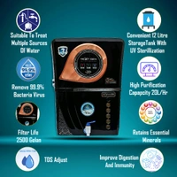 AquaFlow ™ MIRAGE COPPER+RO+UV+UF+TDS 12 LTR. With led Indicater