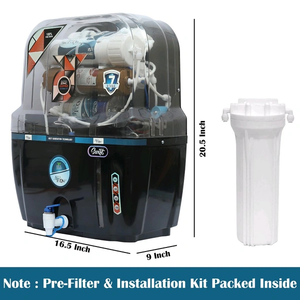 Aquaflow ™ SWIFT COPPER+RO+UV+UF+TDS. 16 LTR.  - 16 LTR.
