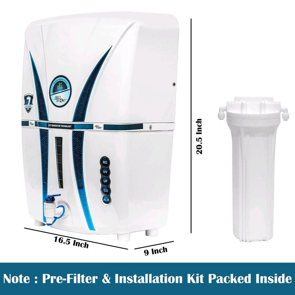 Aquaflow ™ DIMOND ALKALINE+RO+UV+UF+TDS 12 Ltr. 