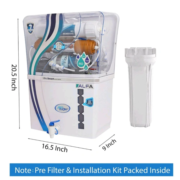 Aquaflow ™ ALFA COPPER+RO+UV+UF+TDS.12 Ltr. 