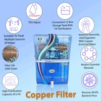 Aquaflow ™ ALFA COPPER+RO+UV+UF+TDS.12 Ltr. 