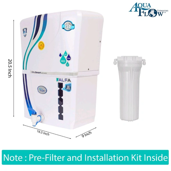 Aquaflow ™ ALFA COPPER+RO+UV+UF+TDS.12 Ltr. 