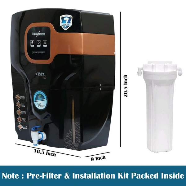 Aquaflow ™ VISTA PRO COPPER+RO+UV+UF+TDS.12 Ltr. 