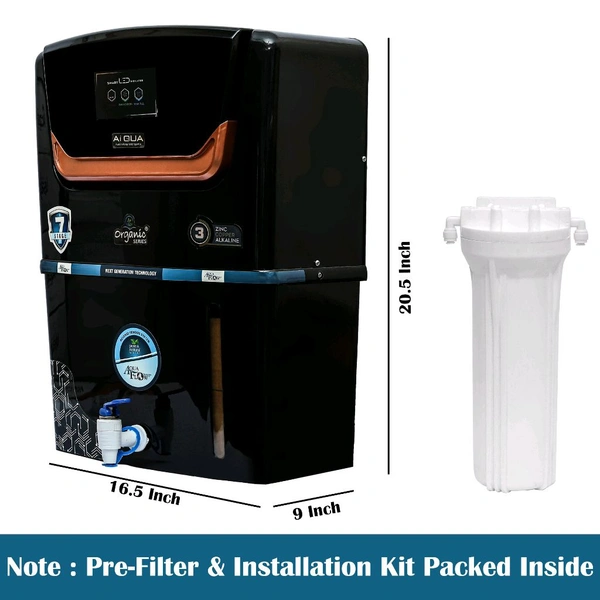 Aquaflow ™ AiQUA COPPER+RO+UV+UF+TDS.12 Ltr. With Led Indicater. 