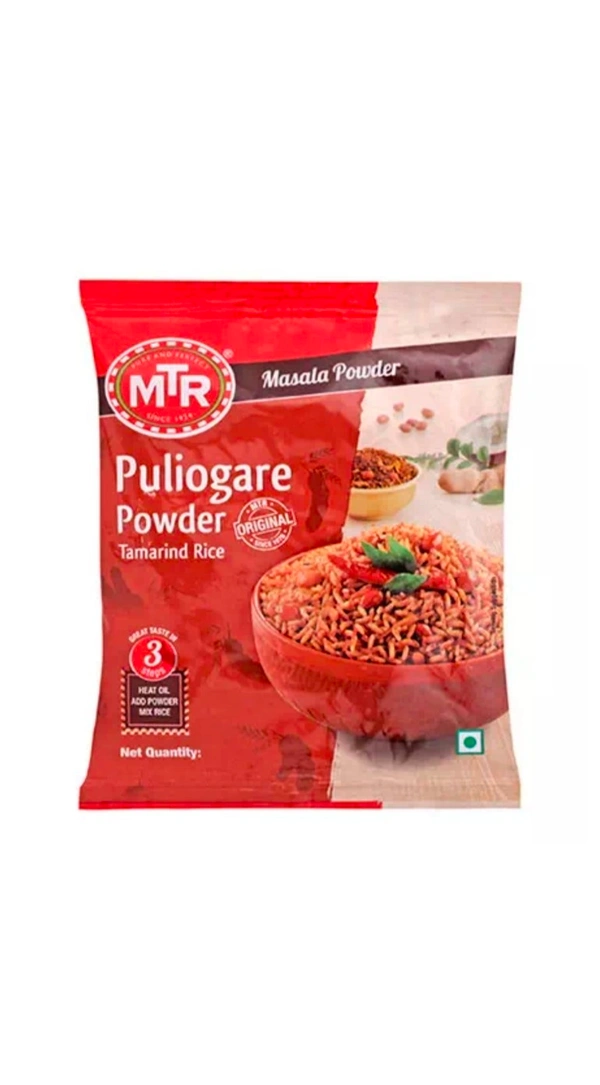 MTR Puliyogare (Tamarind Rice) Powder, 27g Pack - Case Size 12