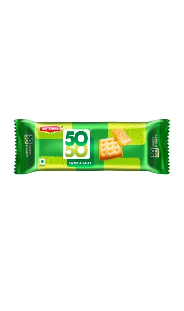 Britannia 50 50 Sweet & Salty Biscuit, 76g Pack - Set of 12