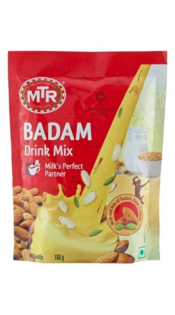 MTR Badam Drink Mix, 100g Standup Pouch