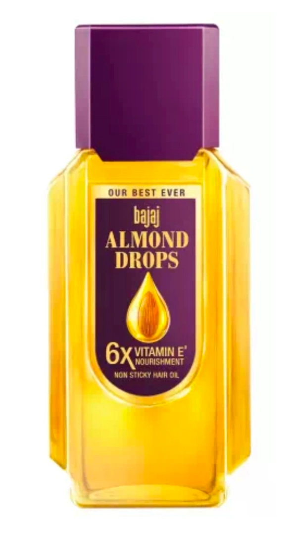 Bajaj Almond Drops Hair Oil, 190ml Glass Bottle