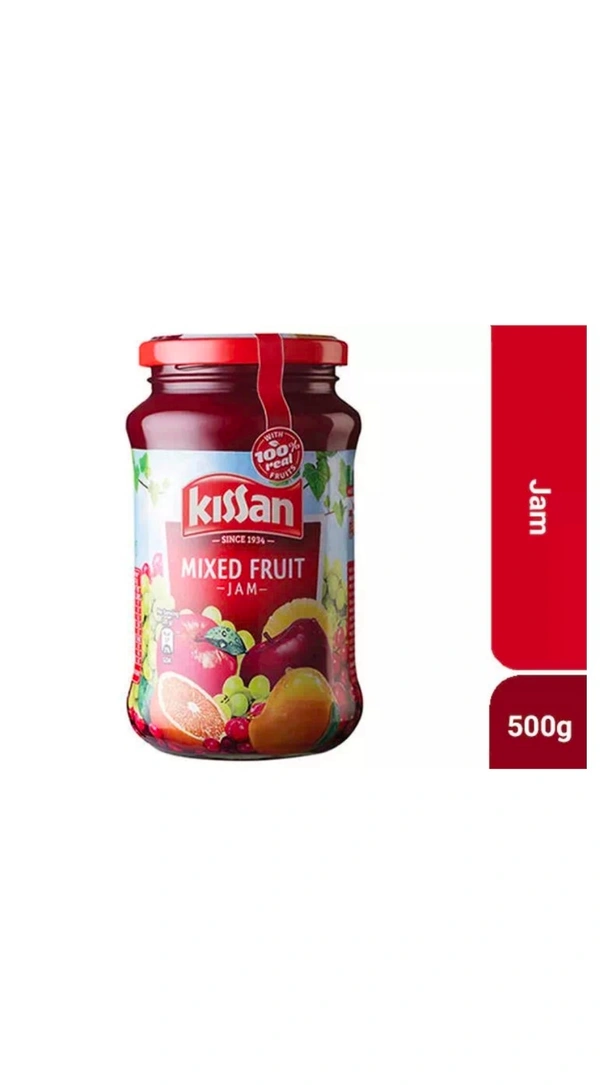 Kissan Mixed Fruit Jam, 500g Glass Jar