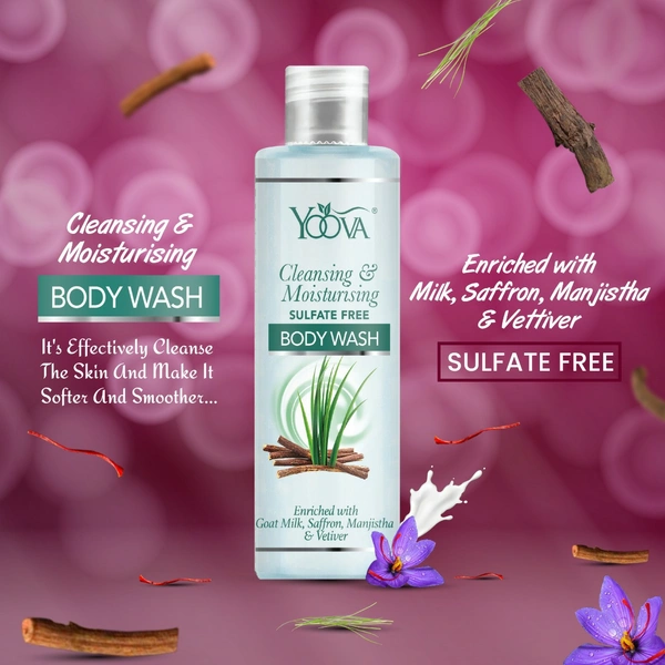 YOOVA CLEANSING & MOISTURISING 
SULFATE FREE BODY WASH - Pack Size – 200ml