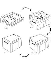Cloth Storage (Pack of 2) 66L