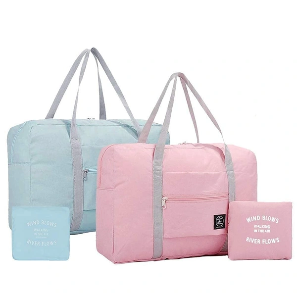 Folding Nylon bag Men's and Women's Nylon Foldable Waterproof Travel Folding Luggage Tote Carry on Duffel Bag
