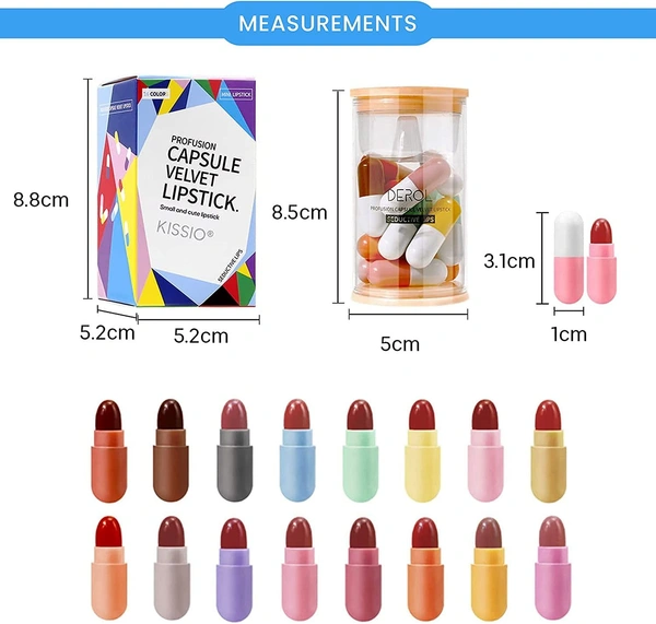 Capusule Lipstick Pack Of 16