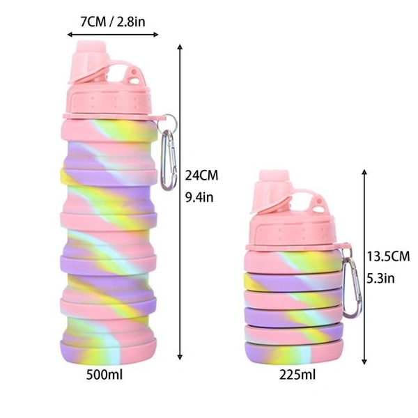 Folding Watter Bottle, Collapsable Bottle Silicone