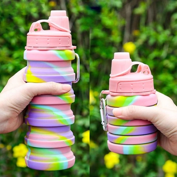 Folding Watter Bottle, Collapsable Bottle Silicone