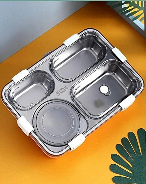 Lunch Box Stainless Steel 4 Compartment