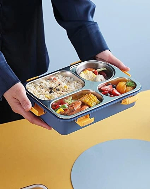 Lunch Box Stainless Steel 4 Compartment
