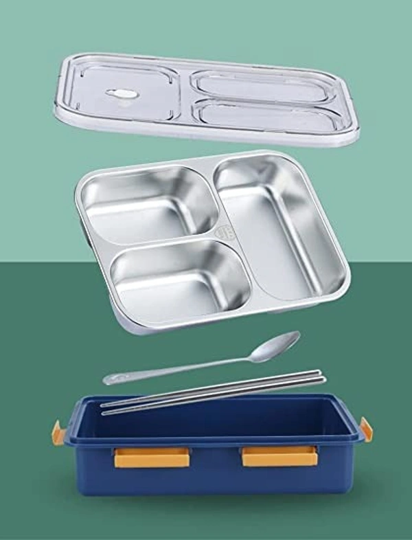 Lunch Box 3 compartment Stainless Steel