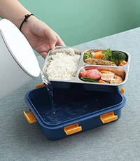 Lunch Box 3 compartment Stainless Steel