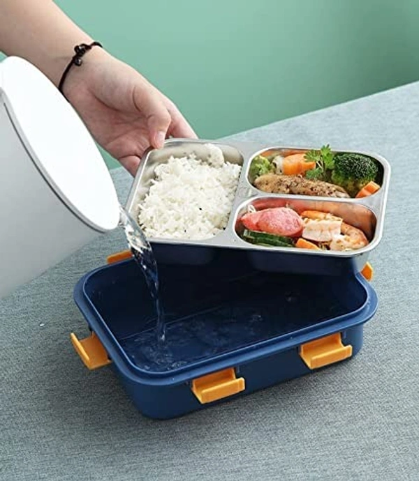 Lunch Box 3 compartment Stainless Steel