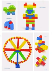 Best Quality GIFT (92 Pieces +8 Tyres) 100 Pcs Building Blocks, Creative ,Learning Toy,Educational Toy For Kids
