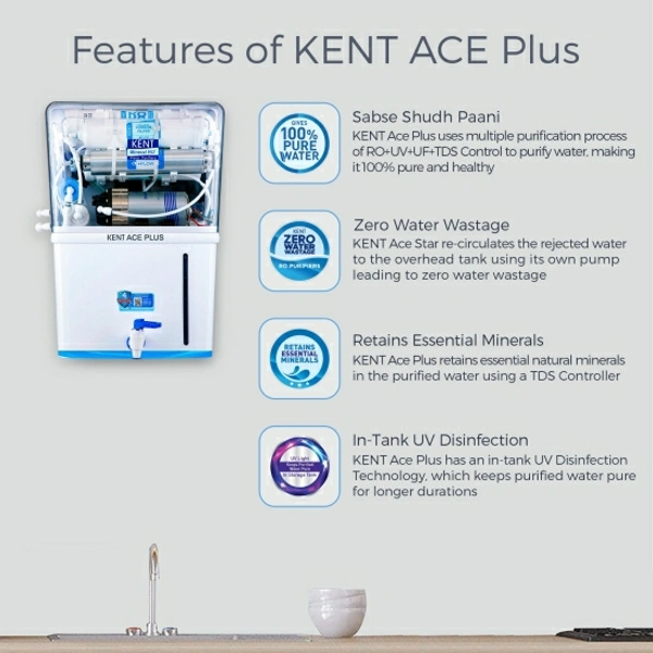 8 L RO + UV + UF + TDS Control + UV in Tank Water Purifier