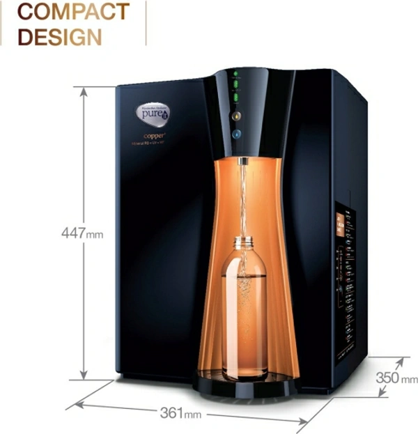 Copper+Mineral RO+UV+MF 8 L RO + UV Water Purifier with Copper Charge Technology