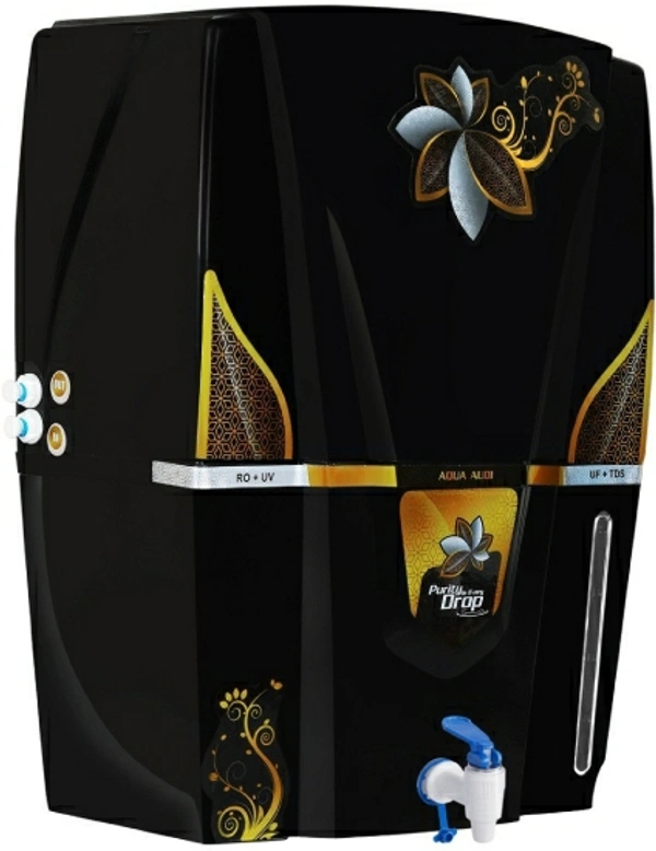 RO_UV_UF_Golden Black 12 L RO + UV + UF + TDS Water Purifier