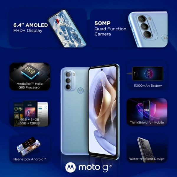 MOTOROLA g31 (Baby Blue, 64 GB)