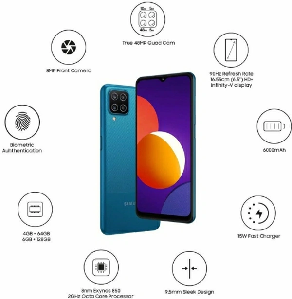 SAMSUNG Galaxy M12 (Blue, 64 GB)