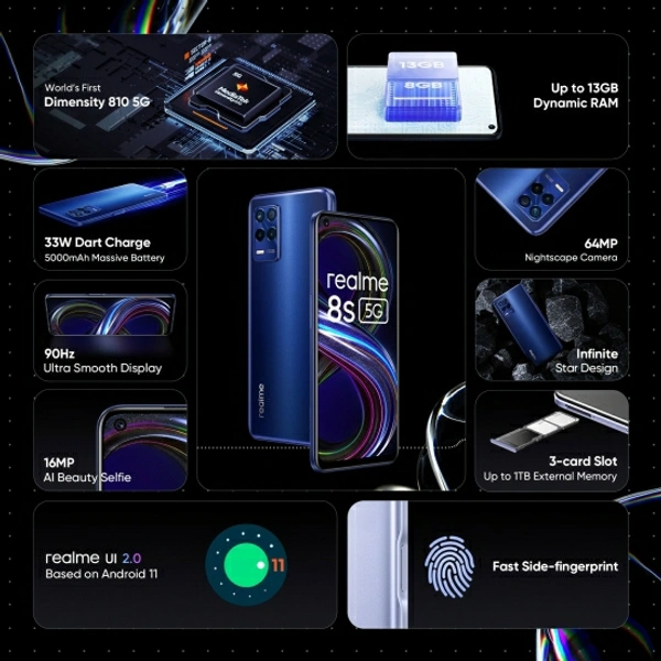 realme 8s 5G (Universe Blue, 128 GB)C