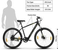 27.5 inches Single Speed Lithium-ion (Li-ion) Electric Cycle