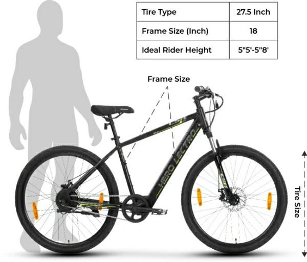 27.5 inches Single Speed Lithium-ion (Li-ion) Electric Cycle