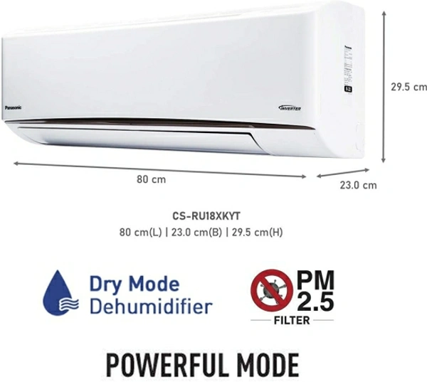 Panasonic 1.5 Ton 3 Star Split Inverter AC  - White