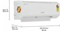Voltas 0.8 Ton 3 Star Split AC  - White